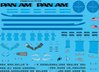STS44337 Pan Am  DC-10-30 screen printed decal
