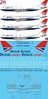 STS20009 British Airways  747-136,236,236F & 436 Screen printed decal 1/200 scale