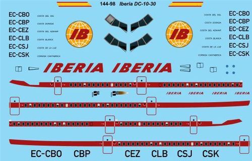 144-98 Iberia Delivery DC-10-30 Laser decal
