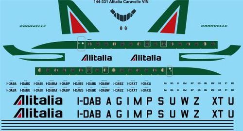 144-331 Alitalia Caravelle VIN Laser decal