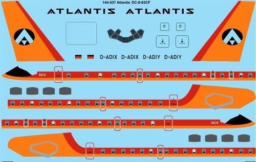 144-537 Atlantis DC-8-63CF Laser decal