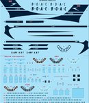 144-1190 BOAC Delivery Vickers VC10 laser decal with screen print details - for Airfix kit