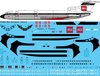 STS44414 BEA Red Square Hawker Siddeley Trident 1C screen printed decal