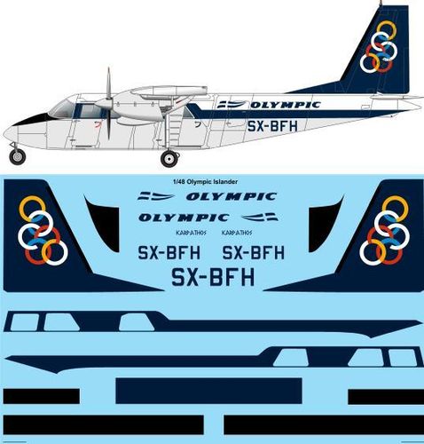 48-19 Olympic Airways BN Islander 1/48 scale