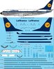 144-1229 Lufthansa Boeing 737-330 laser decal with screen print details